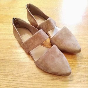 Eileen Fisher Suede Dress Flats Tan 7.5 NEVER WORN